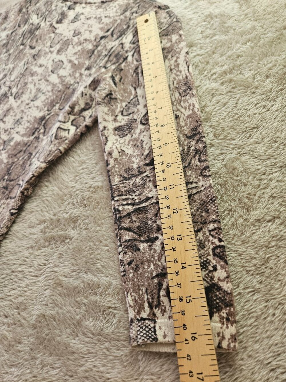 LOFT Dress Snakeskin-Inspired Print Animal Ivory Python Women's Size S - Picture 8 of 8